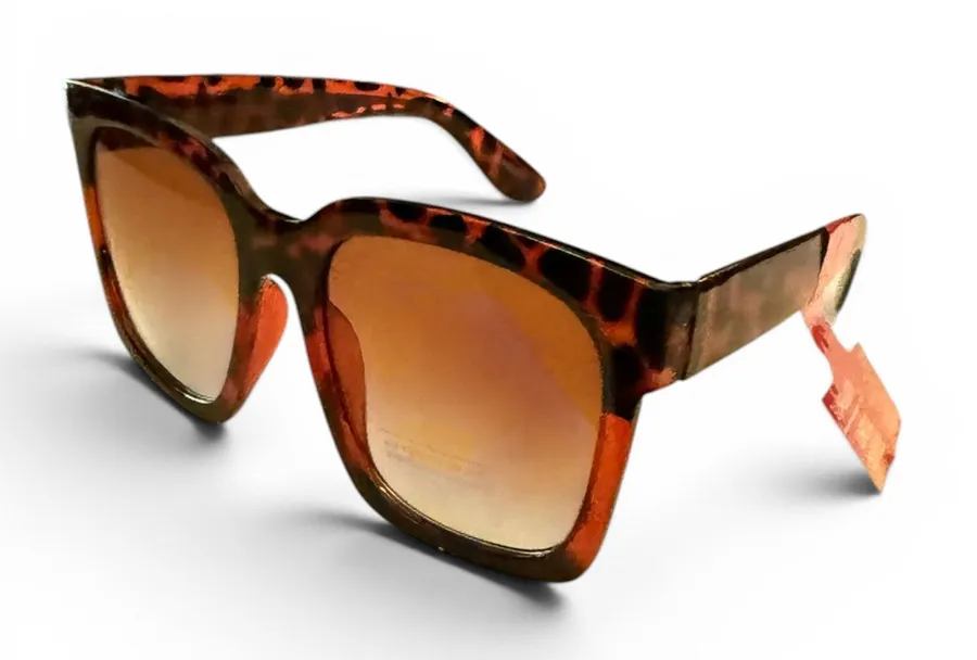 Wide Frame Women's Tortoise Shell Sunglasses Ultraviolet Protection Brown