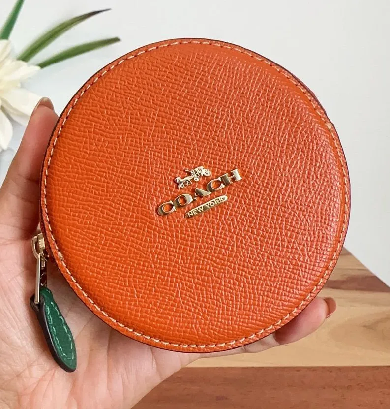 NWT Coach Orange Coin Case