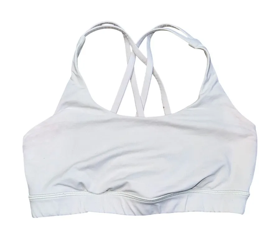 Lululemon Energy Bra Women 6 Light Mint Green Good Strappy Sports Bra