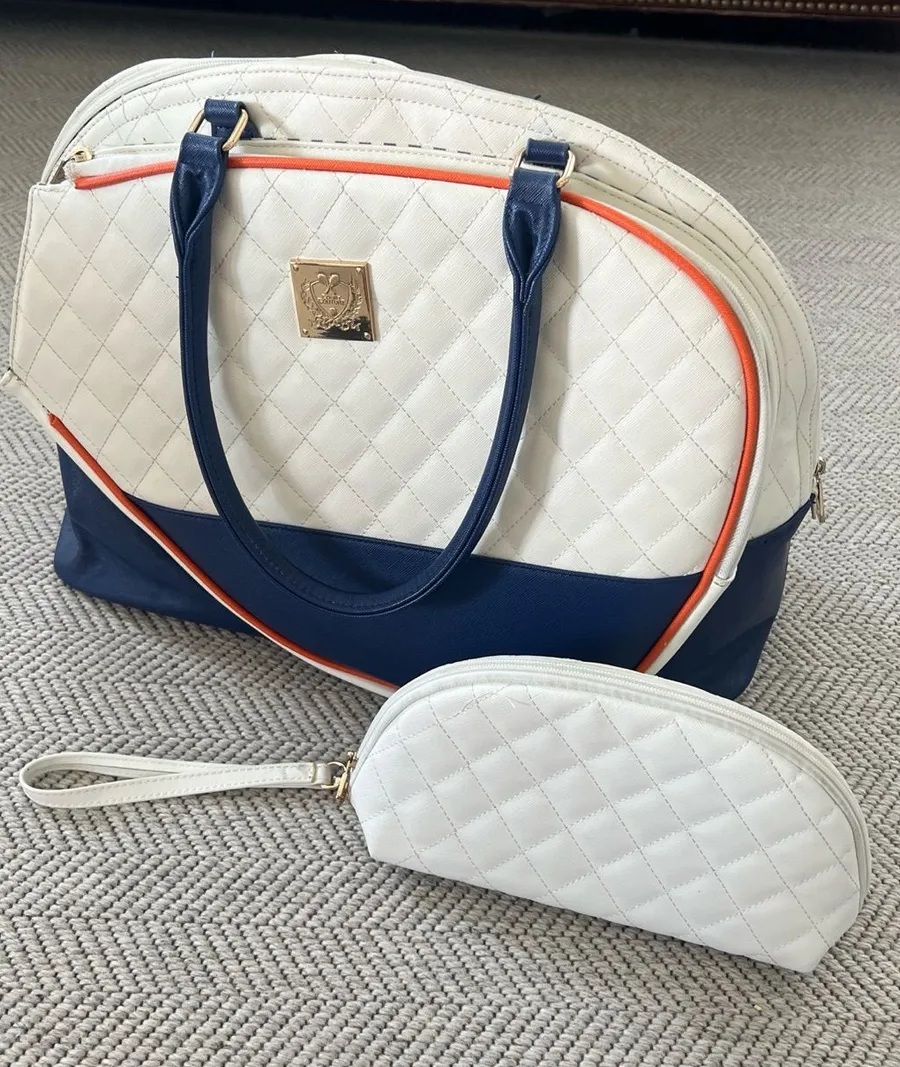 Court Couture Saint Tropez Embroidery Tennis & Pickleball Bag White
