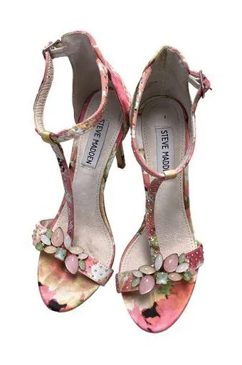 Steve Madden Shawna Print Women's Shoes/Heels Jeweled Size 6 SKU 924