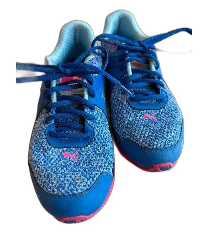 Puma 10Cell Womens Size 8 Running Shoes Blue Heather Pink ArchTec EcoOrthoLite