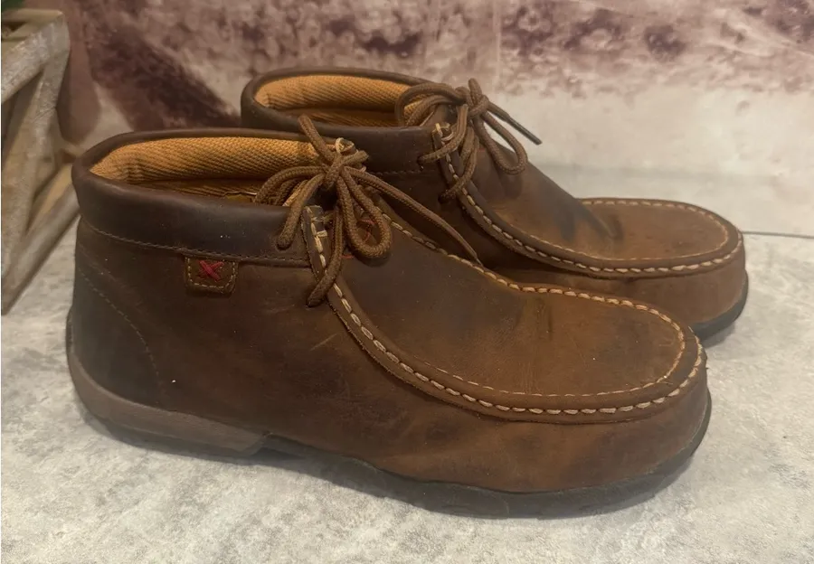 Twisted X Women's Original Driving Moc Chukka Steel Toe ShoeSize 7M