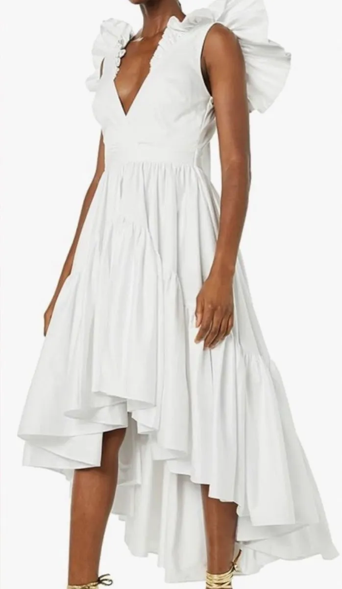 MAKING THE CUT Sienna’s Hi Low Ruffle Dress White Size M NEW Size M