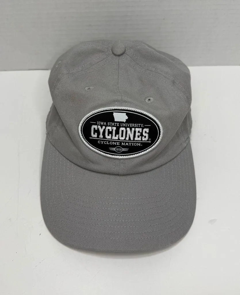 Iowa State Cyclones Gray & Black Hat – OSFM – Cyclone Nation – 100% Cotton