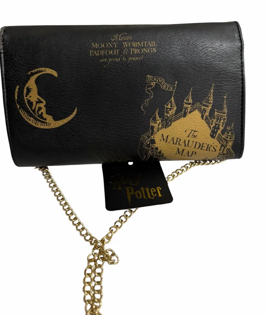 Poppie Jones Gray Textured Foldover Clutch Silver Chain NWT Black