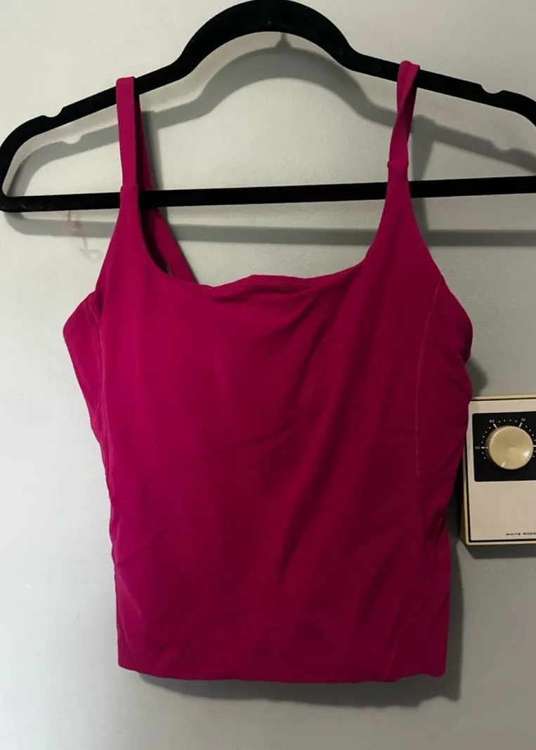 Lululemon Magenta Purple Strappy Nulu Shelf Tank-Top