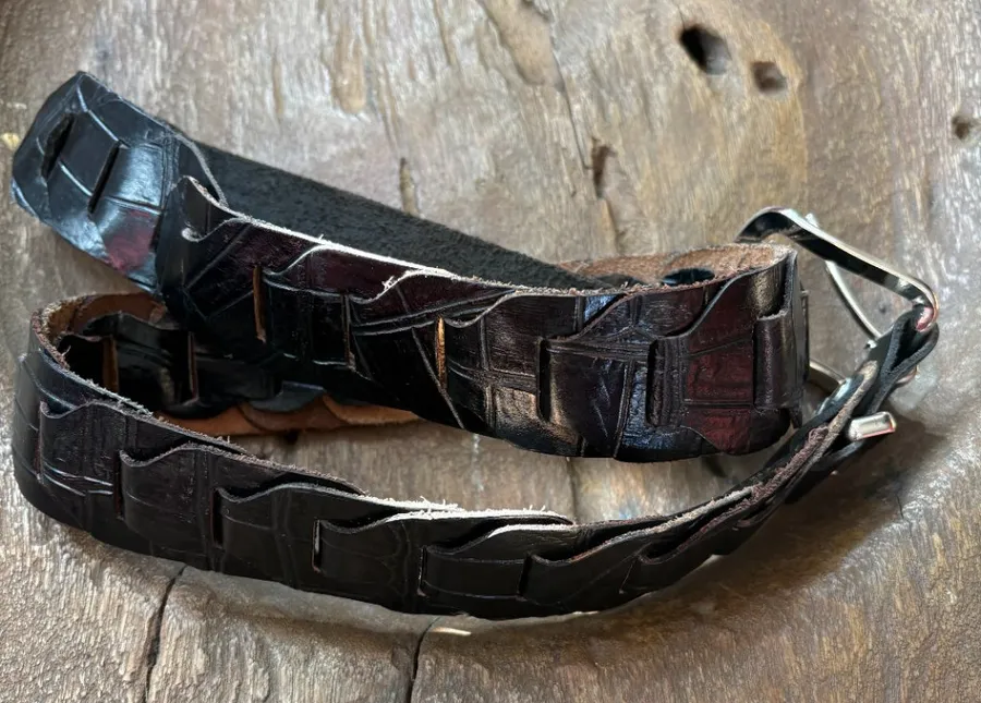 Unbranded black (vegan/faux?) leather 1.5