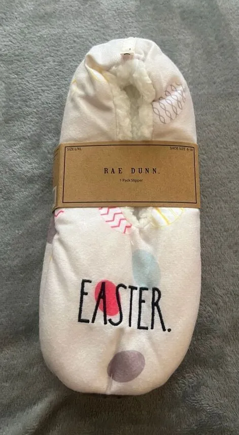Rae Dunn Easter Slipper Woman’s L/XL 8-10 NEW MSRP $18