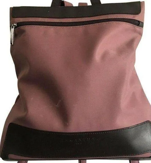 Lamarthe Medium Dark Dusty Pink Nylon Backpack Wit