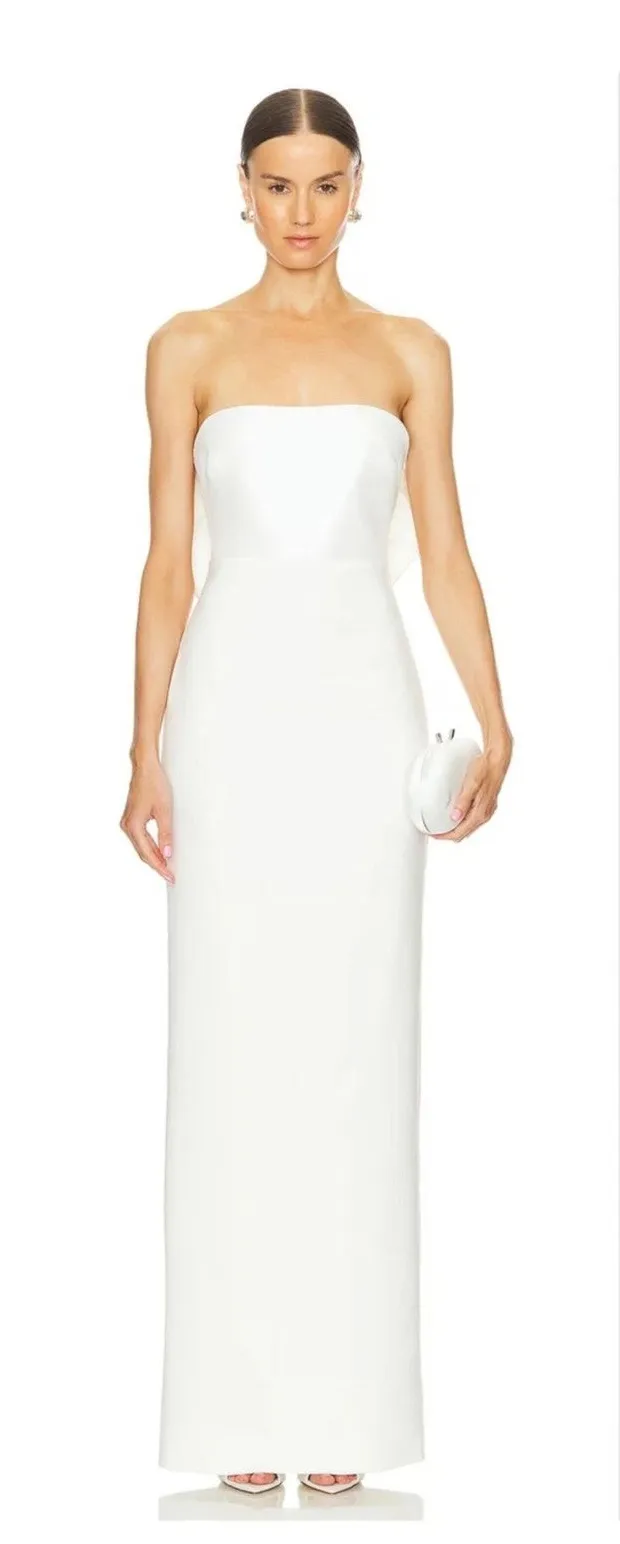NEW LIKELY Helen Strapless Gown in White Size 8