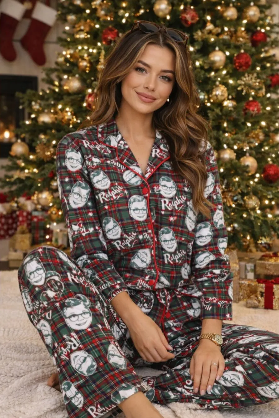 A Christmas Story Ralphie Pajama Set Sz L