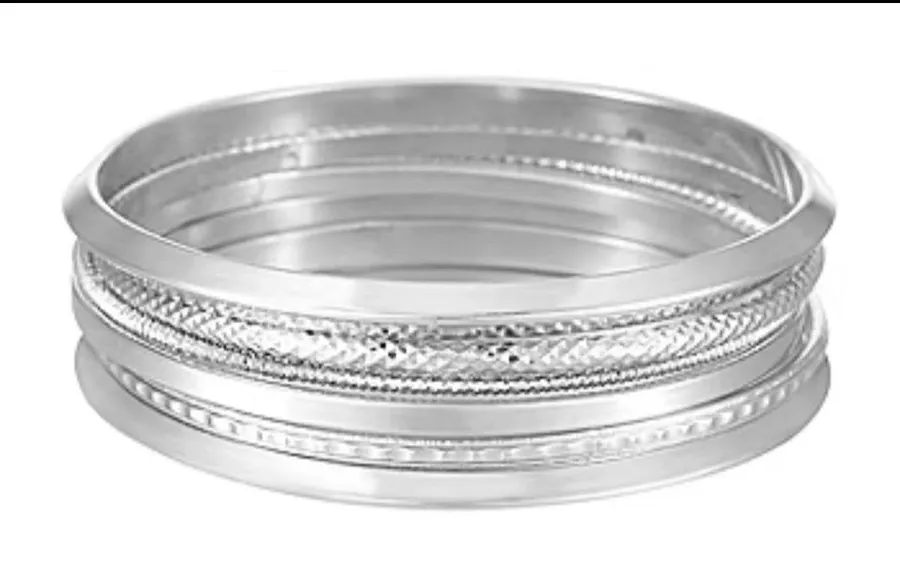 Solid Bangle Bracelet In Silver NEW IN BOX