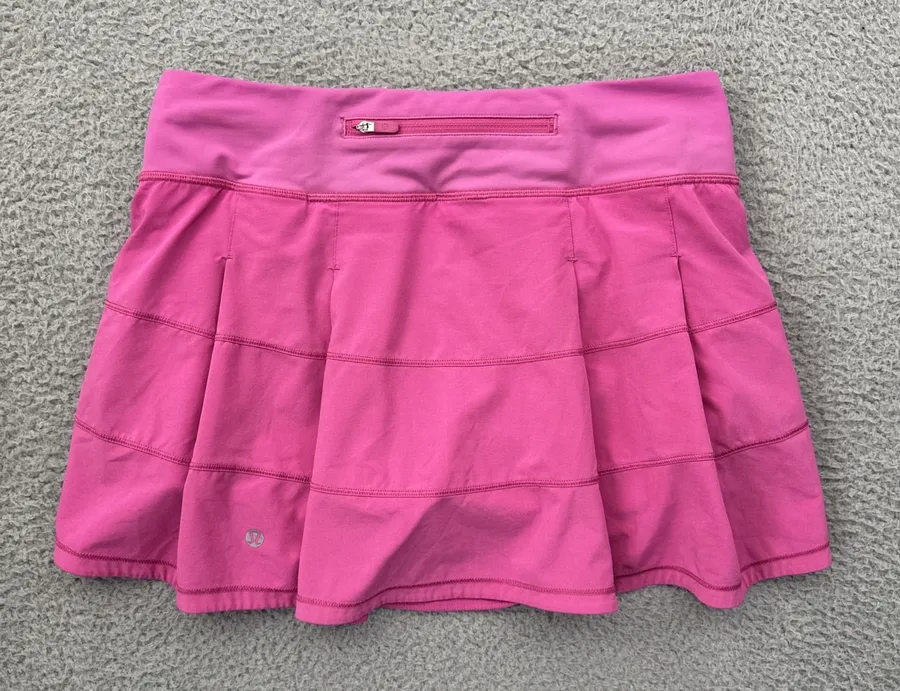 Lululemon Pace Rival Skirt Skort Sonic Pink Athletic Tennis Women's 6 Tall