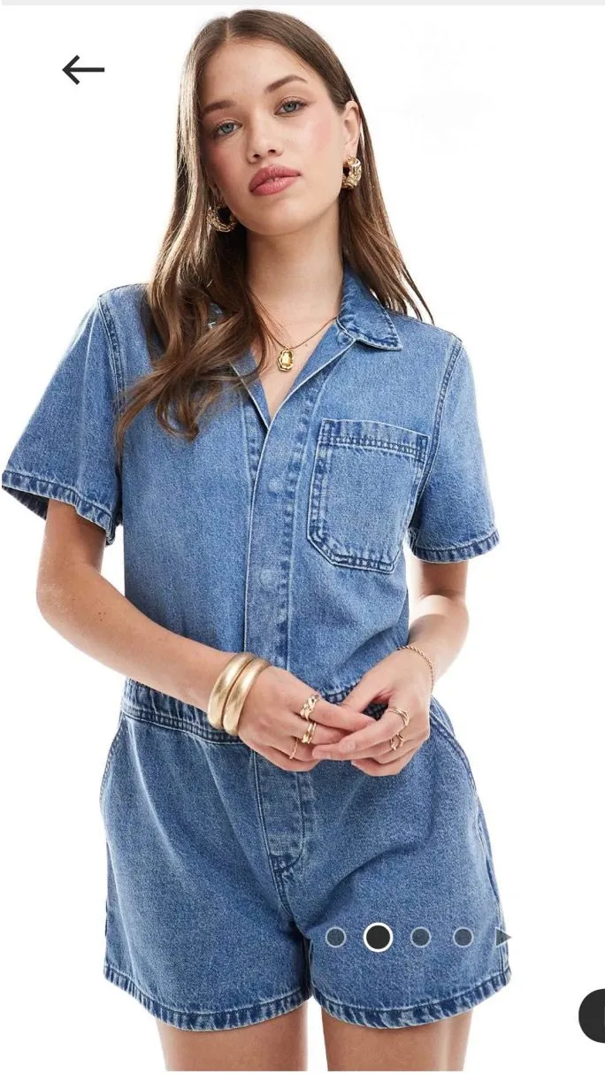 Denim romper NWT