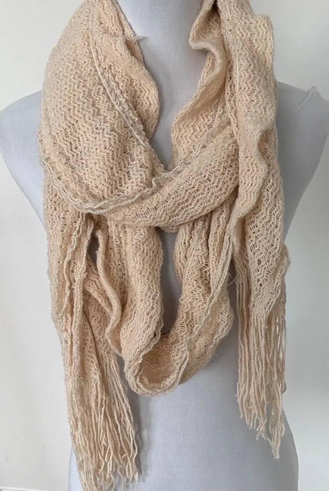 Beige Knit Scarf