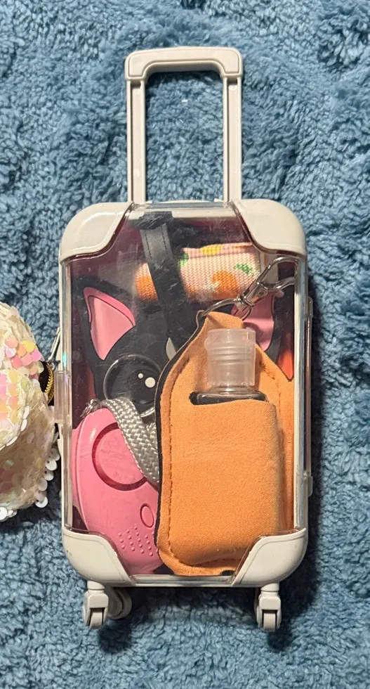 Orange Mini Suitcase Keychain