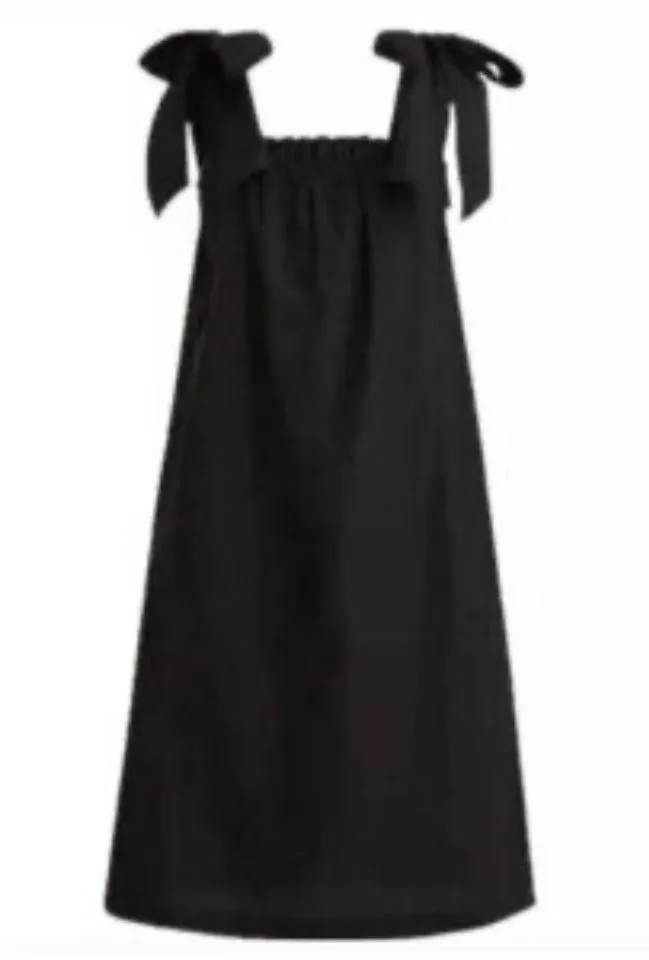 JCrew Tie Shoulder Poplin Dress With Pockets