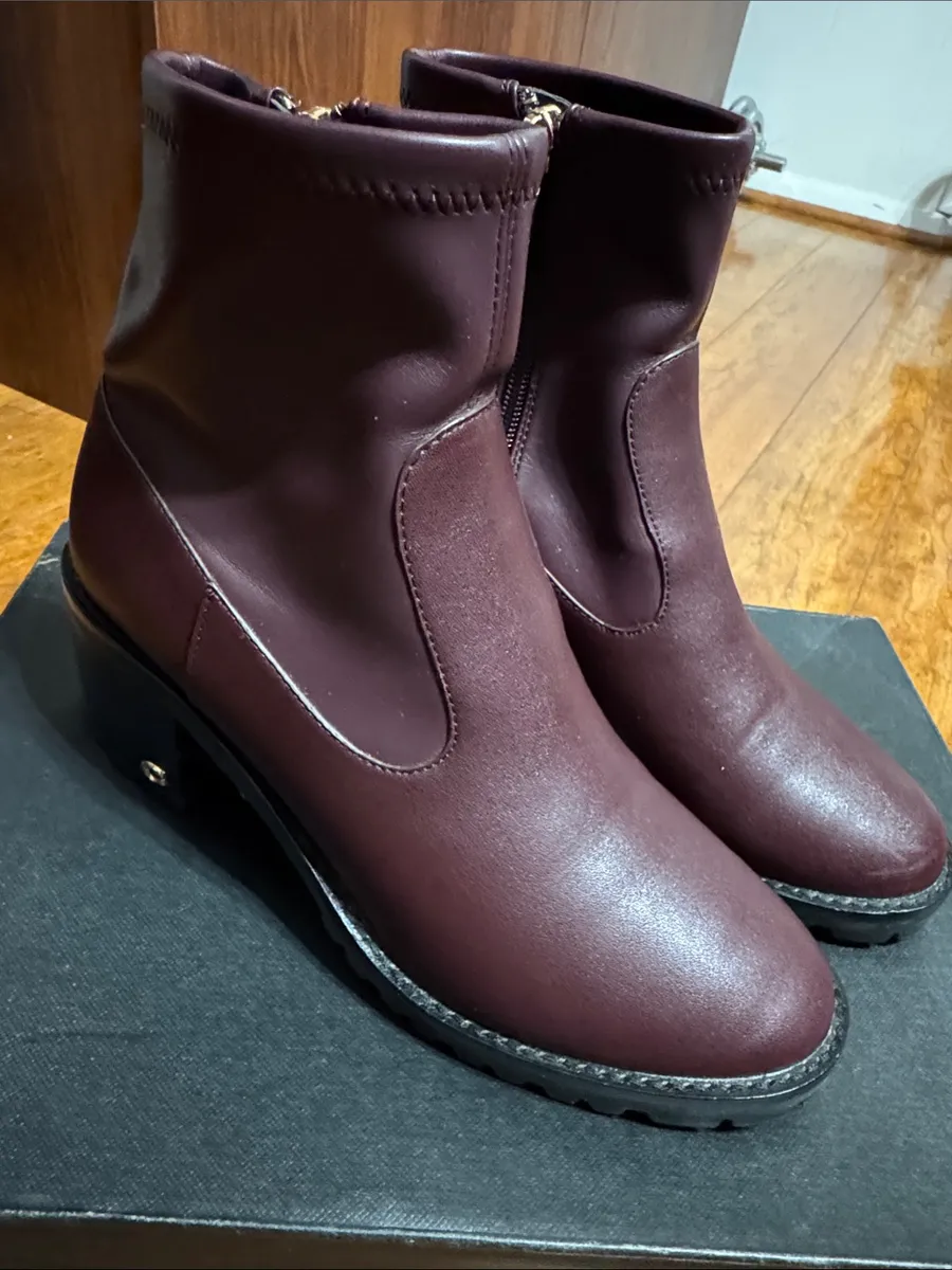 Women's Burgundy Ankle Boots