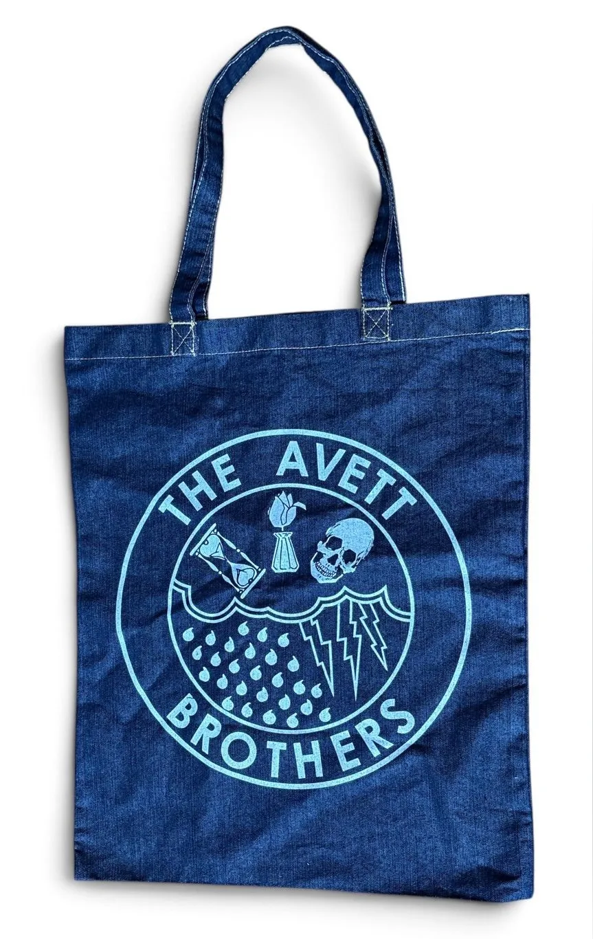 Avett Brothers Denim Tote Bag Blue