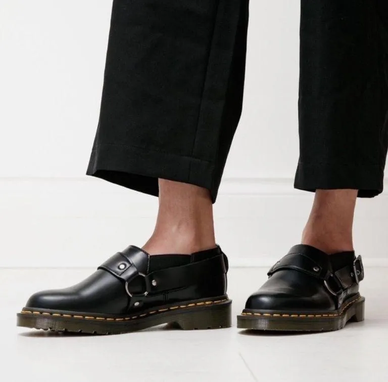 Dr. Martens Docs Henree Black Polished Smooth Leather
Buckle Shoes Size 6 /EU 37