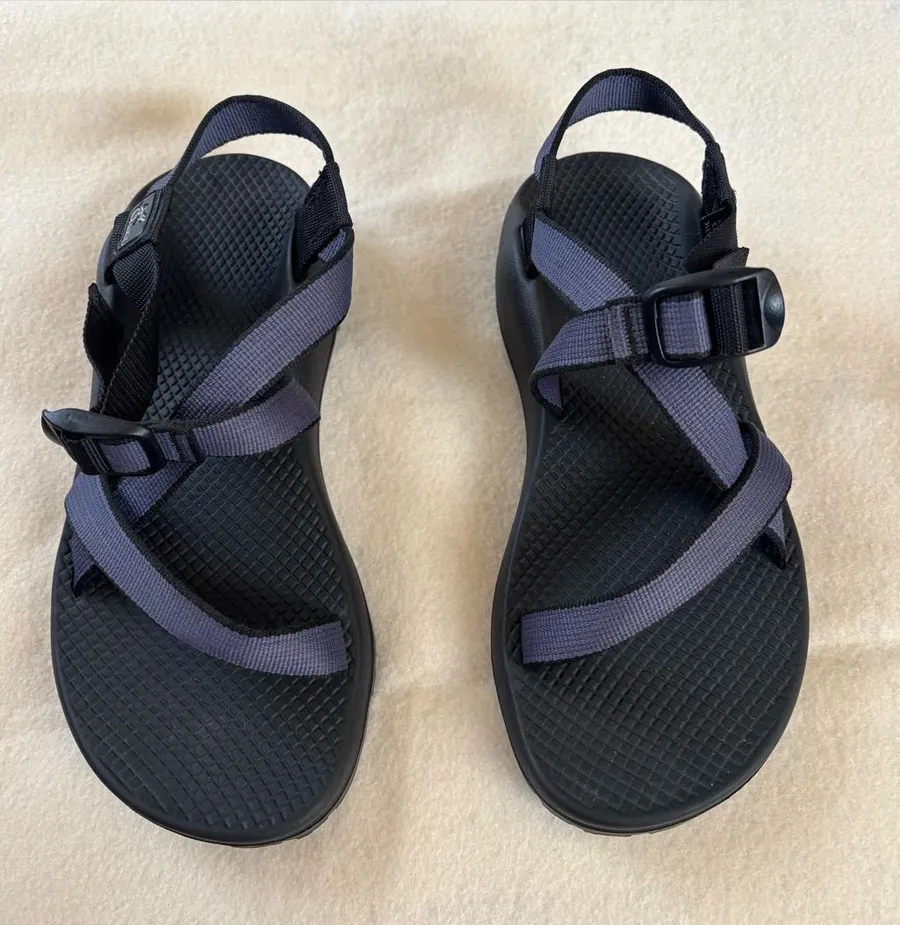 Chaco Black and Dark Gray Women's Outdoor Strap Sandals Size W9