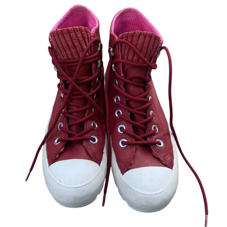 Converse Lugged Winter Boots Women 7 Burgundy GORE-TEX Leather Platform Gorpcore
