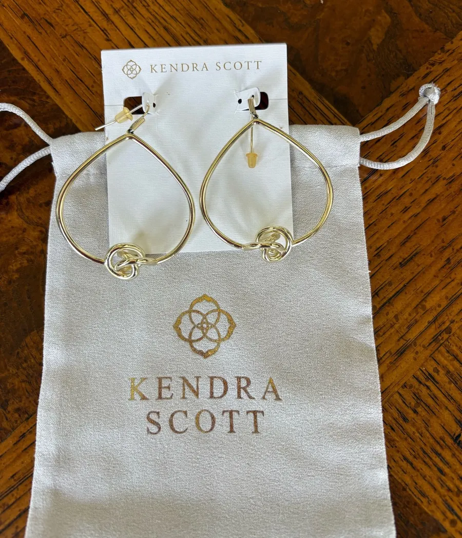 Kendra Scott Gold Love-knot Earrings