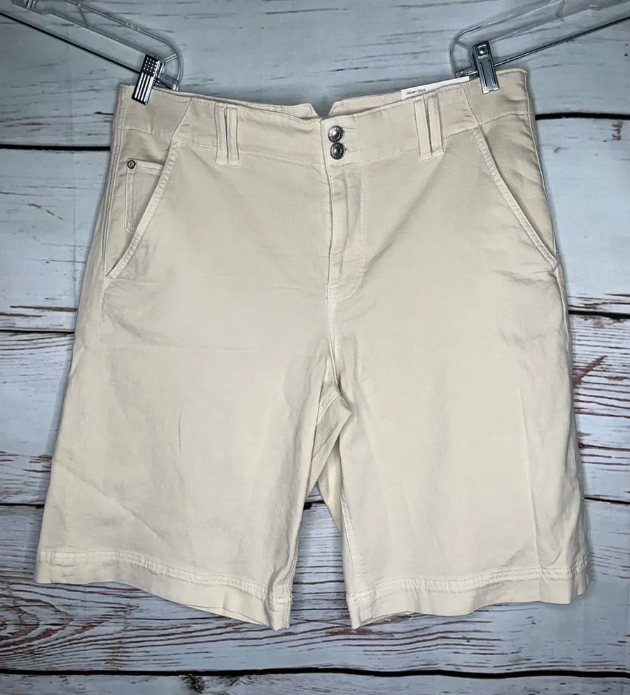 American Eagle NWT Size 14 Cream High Rise Dreamy Drape Jorts - Jean Shorts