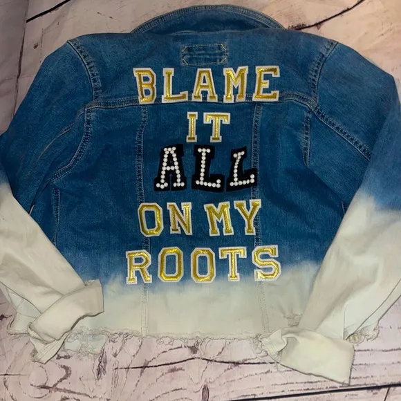Custom Jean jacket worn once medium