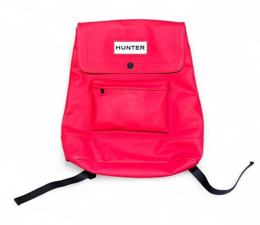Hunter x Target Red Rubber Backpack NWT Waterproof Festival Bag Logo