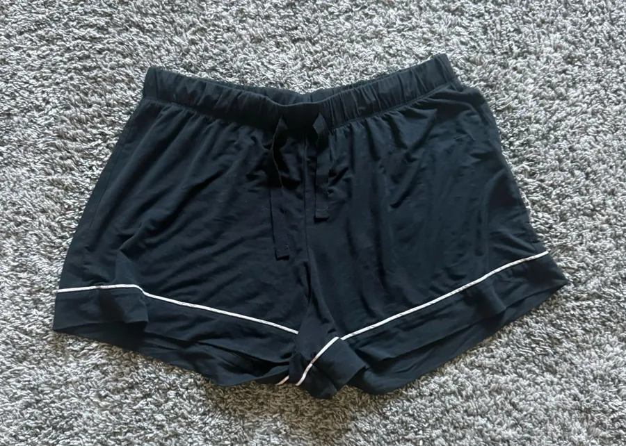 Victoria's Secret Black Lounge Shorts with White Piping