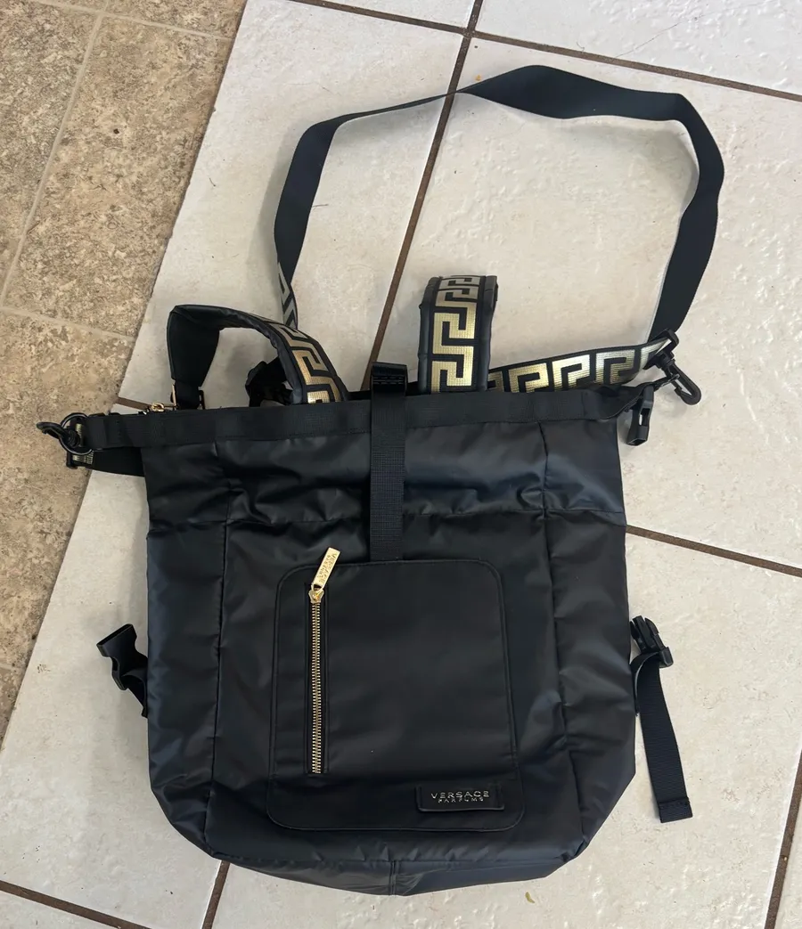 Versace Parfums black/gold backpack Black