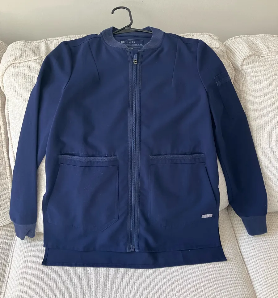 Figs Scrub Jacket Navy