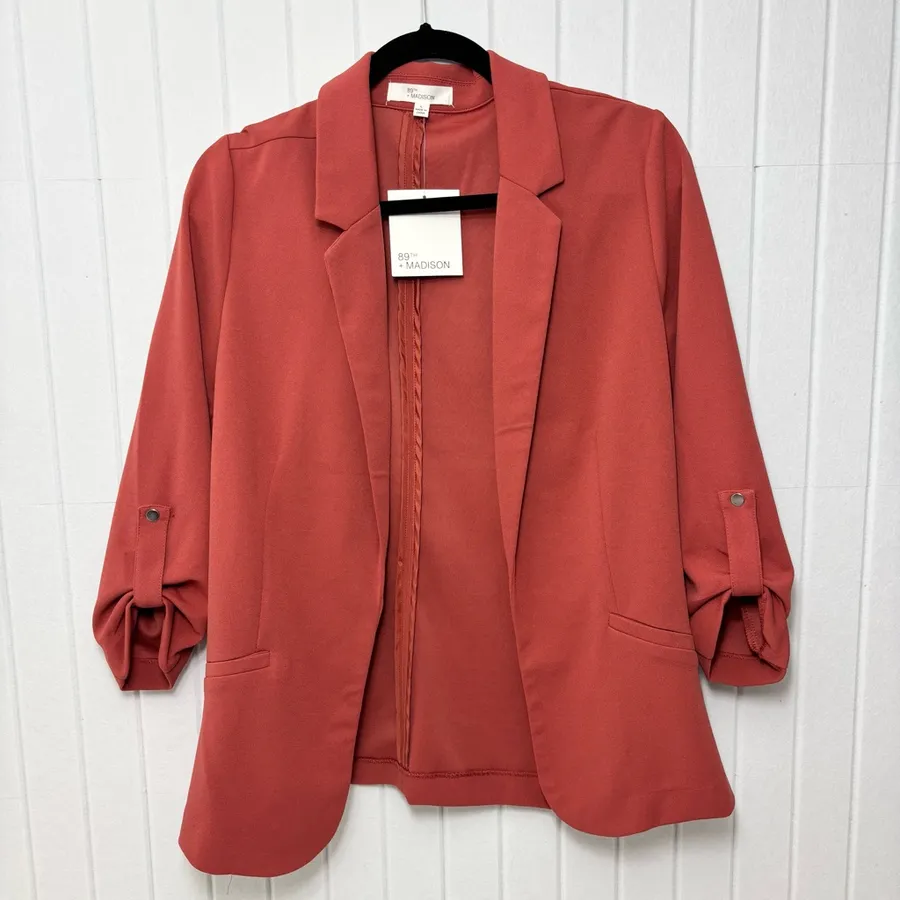 89th & Madison Women's Terracotta Blazer Size L Orange Size L