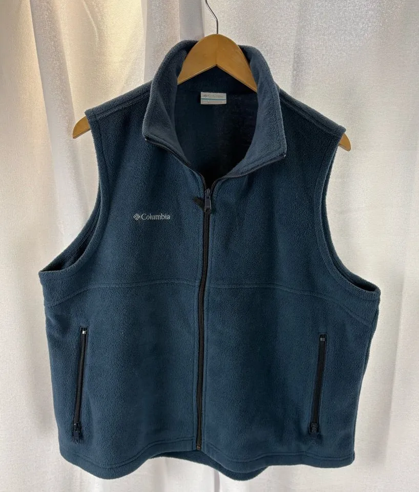 Columbia Fleece Full Zip Vest Women's Size 1X EUC 638