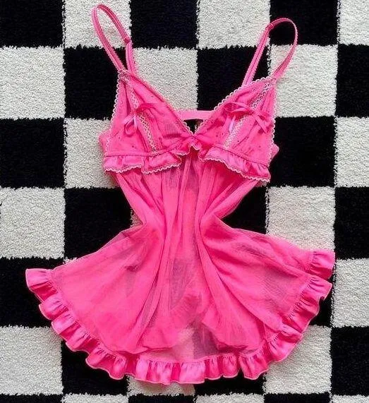 NWT Victoria’s Secret Hot Pink Babydoll S