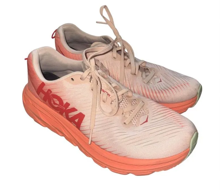 HOKA One One Rincon 3 Women’s 9B Pink Coral Lightweight Running Shoes