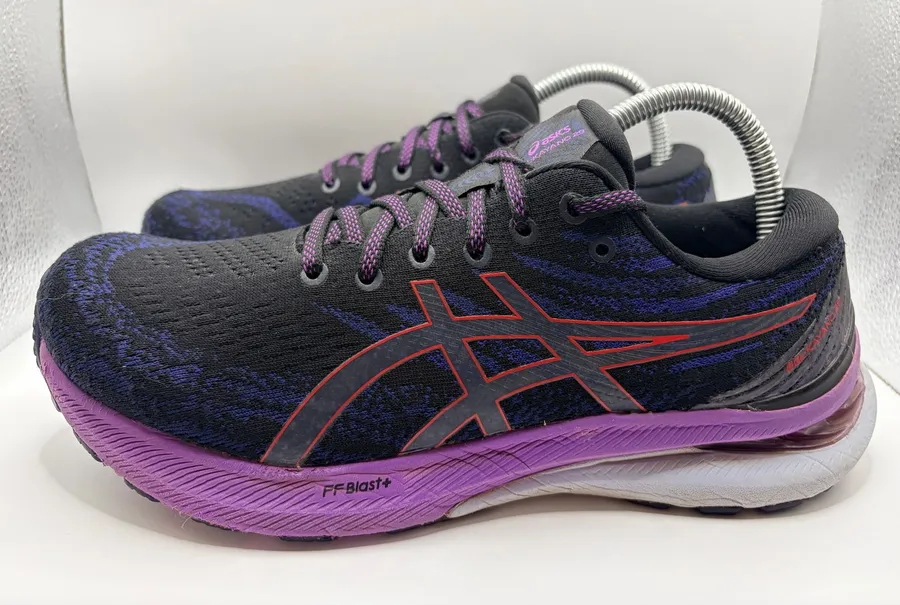 ASICS Gel Kayano 29 Wide Running Shoes Women’s US 9 Black Purple Athletic