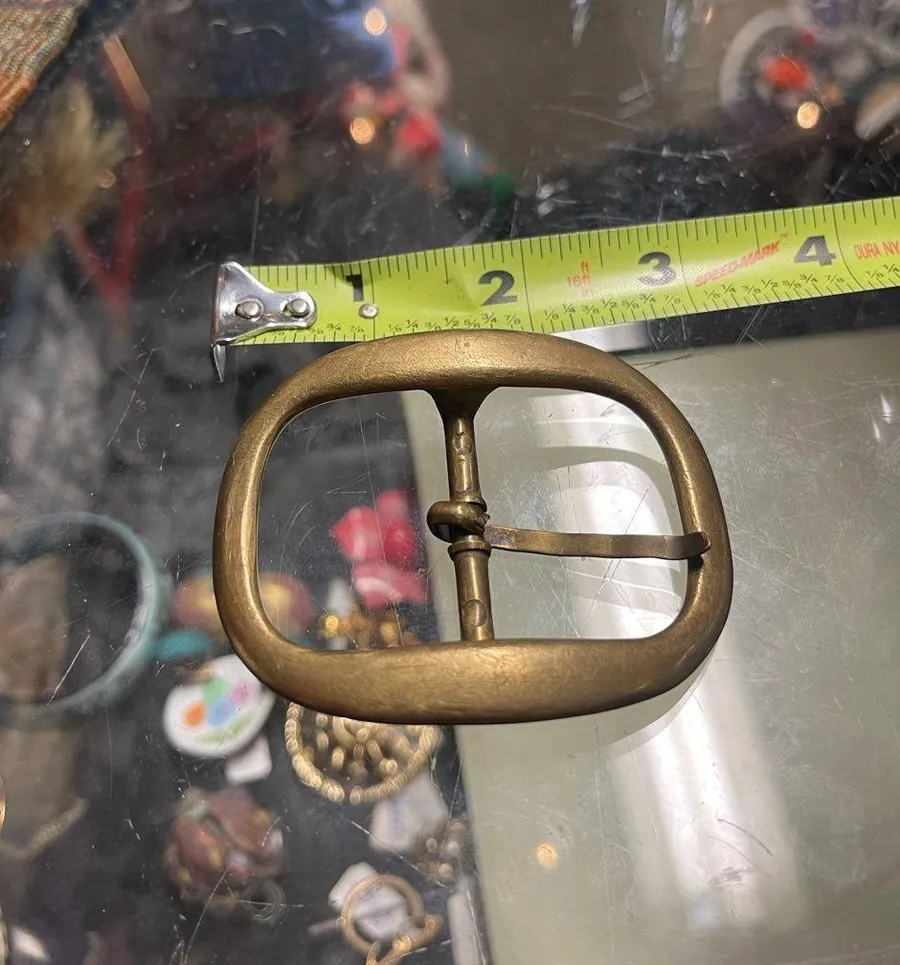 Classic Brass Oval Belt Buckle