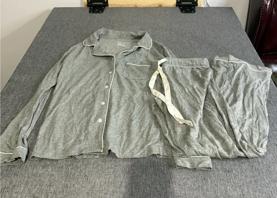 Gillian & O'Malley Women's Long Sleeve Modal Grey Pajama Set Sz XS Gray