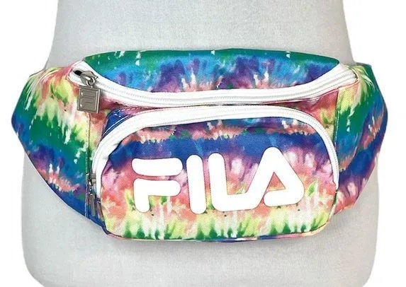 Fila Pastel Tie Dye Fanny Pack, Pink, Yellow, , Blue, Green
