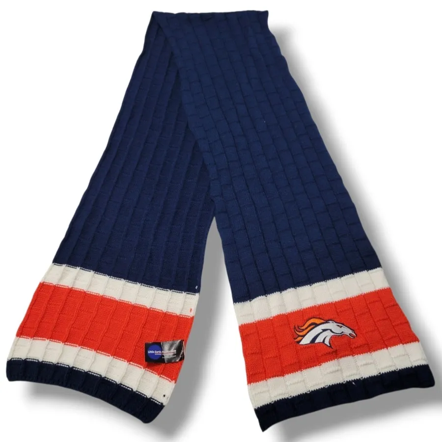 Broncos Scarf NFL Denver Broncos Football Team Logo Winter Knit Scarf Embroidery Multiple