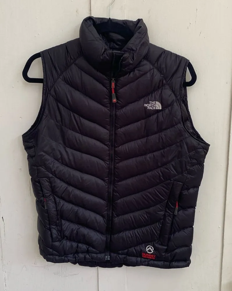 North Face Summit Series Pertex Quantum Down Vest Women Medium Black Full Zipper