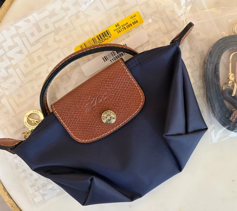 Longchamp LE pliage pouch mini navy