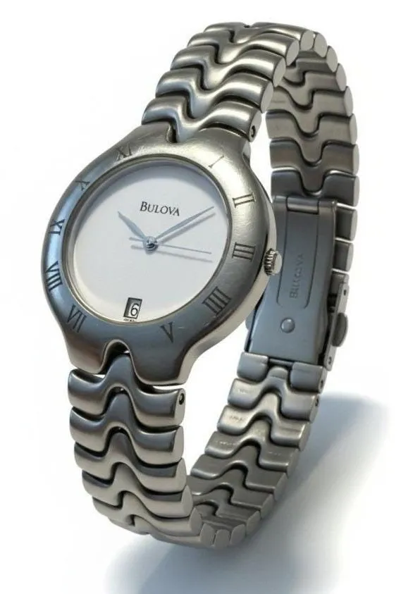 Bulova Ladies Silver Tone Quartz Watch Roman Numerals Stainless Steel