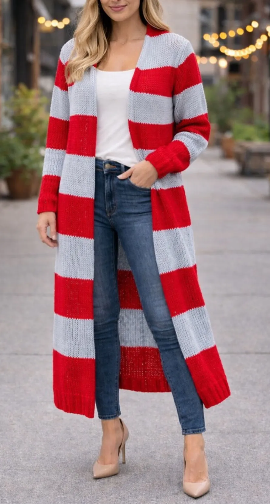 NWT Rehab Lab Long Open-Front Sweater Cardigan sz M