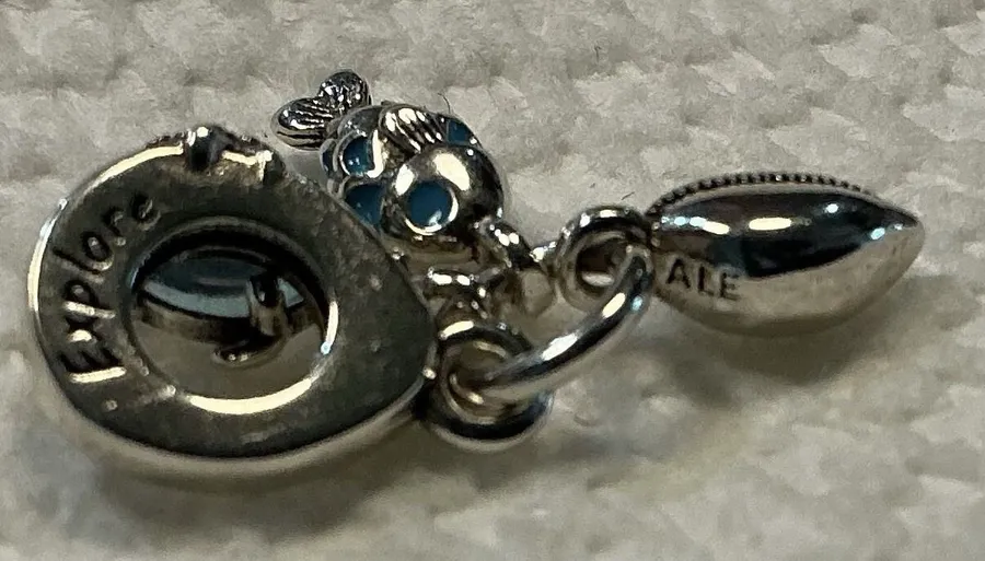 Pandora Fish Sea Turtle Conch Triple Dangle Charm 791697C01 S925