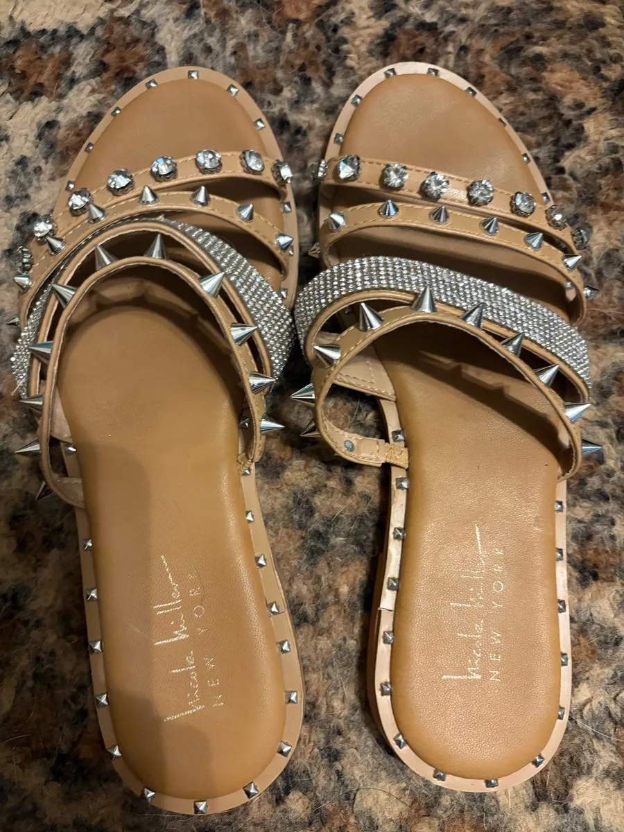 Silver Studded Leather Sandals