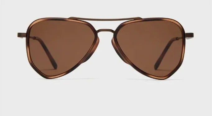Sunski Astra Polarized Sunglasses in Tortoise Amber New Womens Sunnies Brown